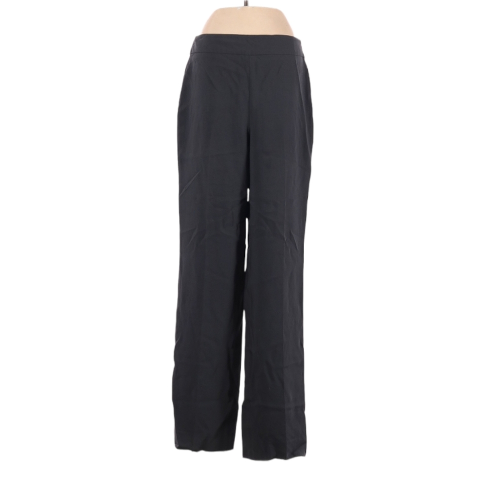 Louben Straight Leg Pants Size 2 Gray Side Zipper Flat Front‎ Dress Slacks